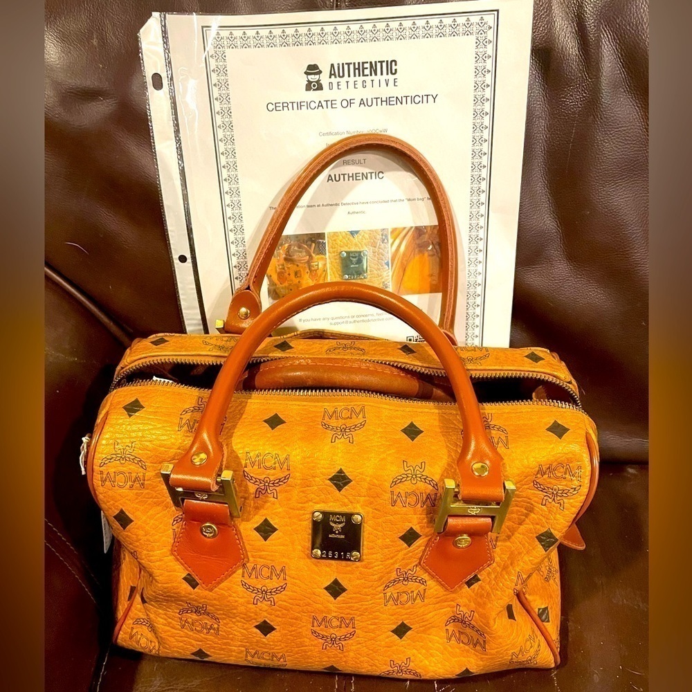 MCM Vintage Visetos Monogram Boston Satchel CLEARANCE PRICE